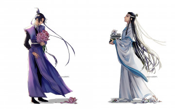 Картинка аниме mo+dao+zu+shi цзян чэн лань сичэнь цветы