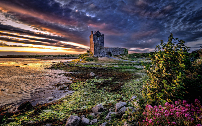 Обои картинки фото dunguaire castle, galway, ireland, города, замок дангвайр , ирландия, dunguaire, castle