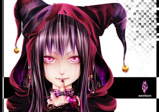 Картинка by bouno satoshi аниме halloween magic камень глаза колпак девушка аметист