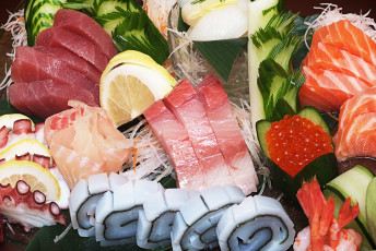 Картинка еда рыба морепродукты суши роллы деликатесы