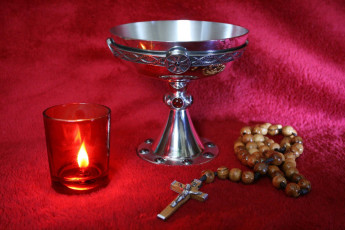 обоя разное, религия, чаша, крестик, свеча