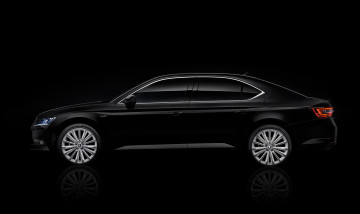 Картинка автомобили skoda crystal black superb 2015г