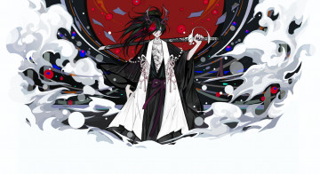 Картинка аниме genshin+impact кимоно меч магия