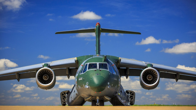 Обои картинки фото авиация, военно-транспортные самолёты, embraer, kc390, военно, транспортный, самолет, реактивный, двухдвигательный
