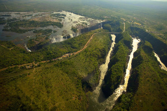 Картинка victoria falls природа водопады дорога реки