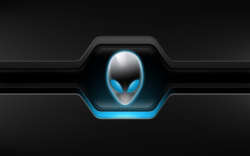Картинка компьютеры alienware форма фон пришелец глаза