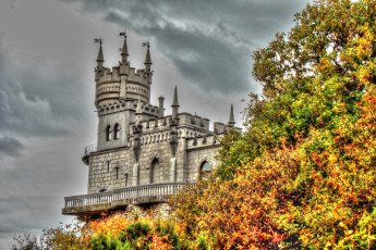Картинка города ласточкино гнездо украина осень замок
