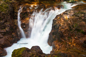 Картинка природа водопады камни поток вода национальный парк америка