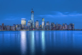 Картинка города нью йорк сша манхэттен вечер