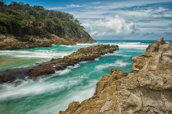 Картинка природа побережье бухта океан скалы