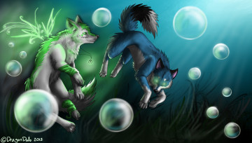 Картинка рисованное животные +собаки шары фон собаки