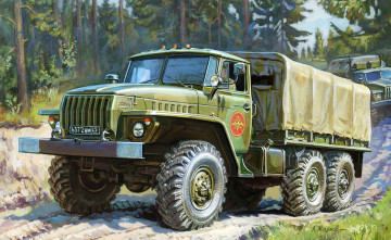 Картинка рисованное армия фон автомобиль