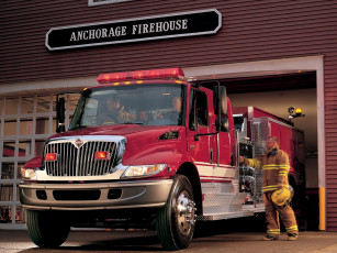 обоя international durastar 4400 , firetruck 2002, автомобили, пожарные машины, авто