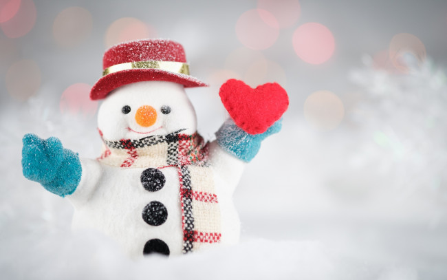 Обои картинки фото праздничные, снеговики, decoration, snowman, xmas, merry, christmas, snow, winter, happy, снеговик, рождество, новый, год, снежинки, снег, зима