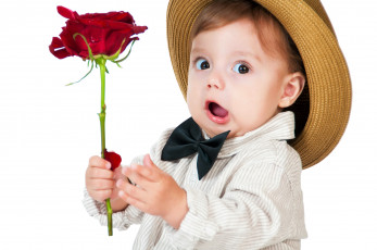 Картинка разное дети мальчик шляпа роза