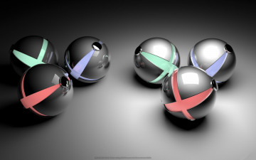 Картинка 3д графика шары шарики полоски крестики