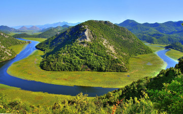 Картинка природа реки озера река црноевича скадарское озеро Черногория