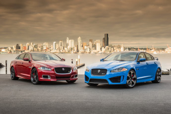 Картинка 2014+jaguar+xfr-s автомобили jaguar xfr-s дома красный синий