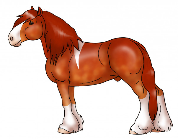 Обои картинки фото рисованные, животные,  лошади, лошадь