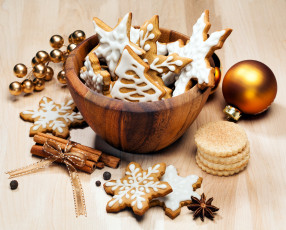 Картинка праздничные угощения печенье корица бадьян