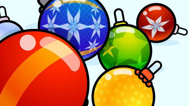 Обои картинки фото праздничные, векторная графика , новый год, украшения, игрушки, шары