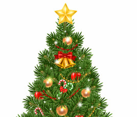 Картинка праздничные векторная+графика+ новый+год украшения елка фон праздник новый год