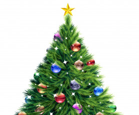 Картинка праздничные векторная+графика+ новый+год фон новый год праздник украшения елка
