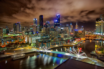Картинка melbourne города мельбурн+ австралия панорама небоскребы