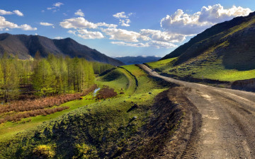 Картинка природа дороги дорога горы проселочная