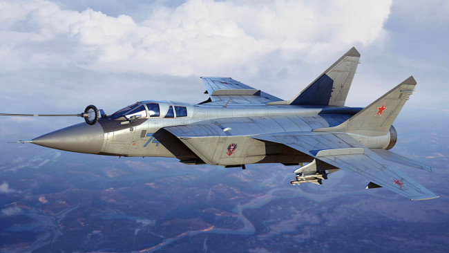 Обои картинки фото авиация, боевые самолёты, миг-31б, foxhound, двухместный, сверхзвуковой, всепогодный, серийная, модификация, миг-31, оснащённая, системой, дозаправки, в, воздухе, истребитель-перехватчик, окб, миг