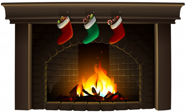 Обои картинки фото праздничные, векторная графика , новый год, подарки, камин, фон, огонь, новый, год, праздник
