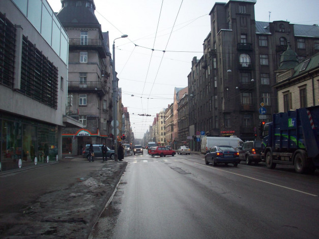 Обои картинки фото рига, улица, александра, Чака, города, латвия