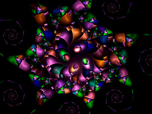 Картинка 3д графика fractal фракталы фрактал узор фон