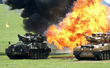 Картинка техника военная взрыв танкетки полигон