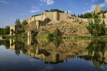 Картинка toledo города толедо+ испания река замок крепость