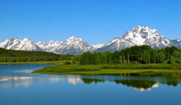 обоя природа, реки, озера, national, park, grand, teton, wyoming