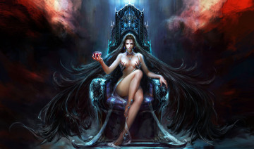 Картинка фэнтези вампиры трон