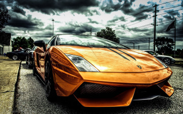 Картинка автомобили выставки+и+уличные+фото lamborghini gallardo lp570-4 оранжевый