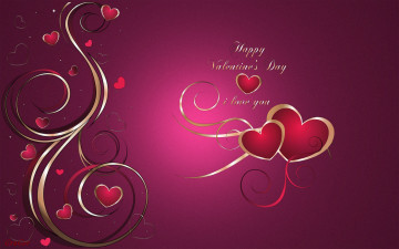Картинка праздничные день+святого+валентина +сердечки +любовь графика сердечки
