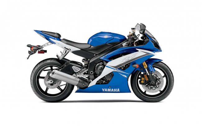 Обои картинки фото мотоциклы, yamaha, синий, 2011, yzf-r6