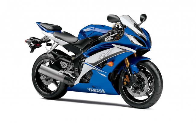 Обои картинки фото мотоциклы, yamaha, синий, yzf-r6, 2011