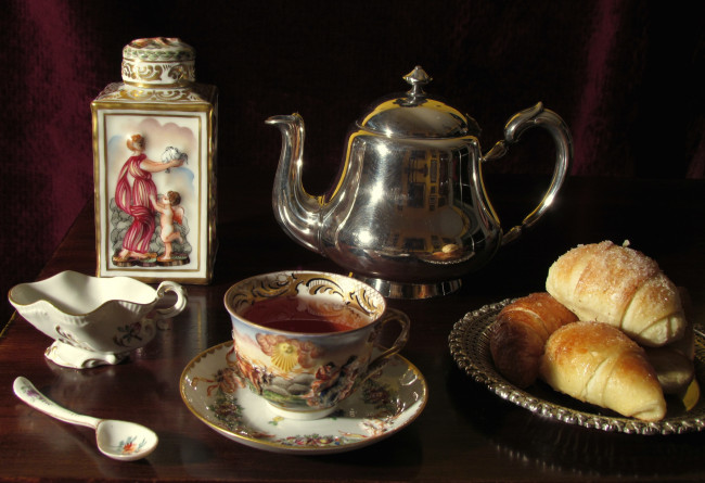 Обои картинки фото еда, напитки,  Чай, чашка, заварник