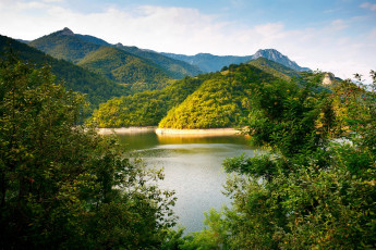 Картинка природа реки озера пейзаж озеро горы деревья