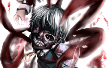 Картинка аниме tokyo+ghoul гуль канеки кен маска