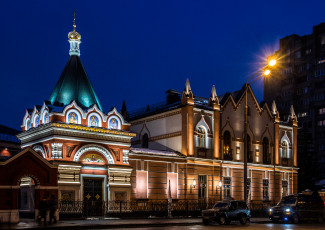 Картинка покровский+монастырь города москва+ россия покровский монастырь ночь москва
