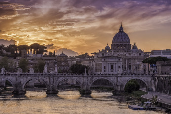 Картинка ponte+sant`angelo города рим +ватикан+ италия