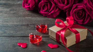 Картинка праздничные подарки+и+коробочки романтика сердечки любовь