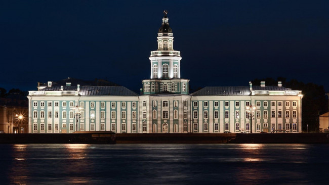 Обои картинки фото города, санкт-петербург,  петергоф , россия, санкт, петербург, ночь, архитектура