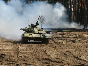 Картинка техника военная украина танк дым основной т-64 булат