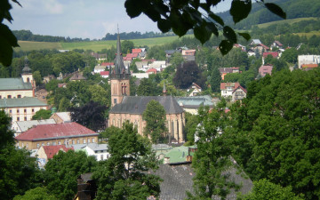 обоя города, панорамы, город, крыши, панорама